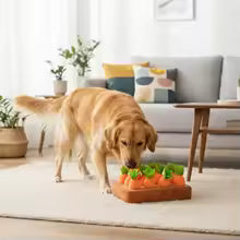 Carrot Snuffle Mat Dog Enrichment Puzzle Pull Radish Plush Carrot Dog Interactive Toys for Pet Plush Carrot Toy Mat